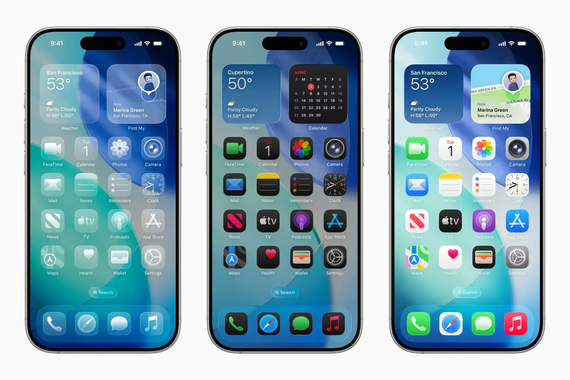 apperçu du liquid glass sur iphone